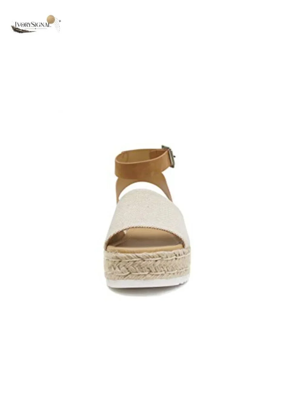 Open Toe Ankle Strap Espadrille Wedge Sandal Flatform